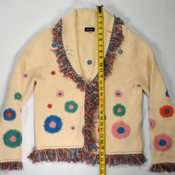 Mitawa Flower Pima Cotton Cardigan - L - Picture 7 of 8